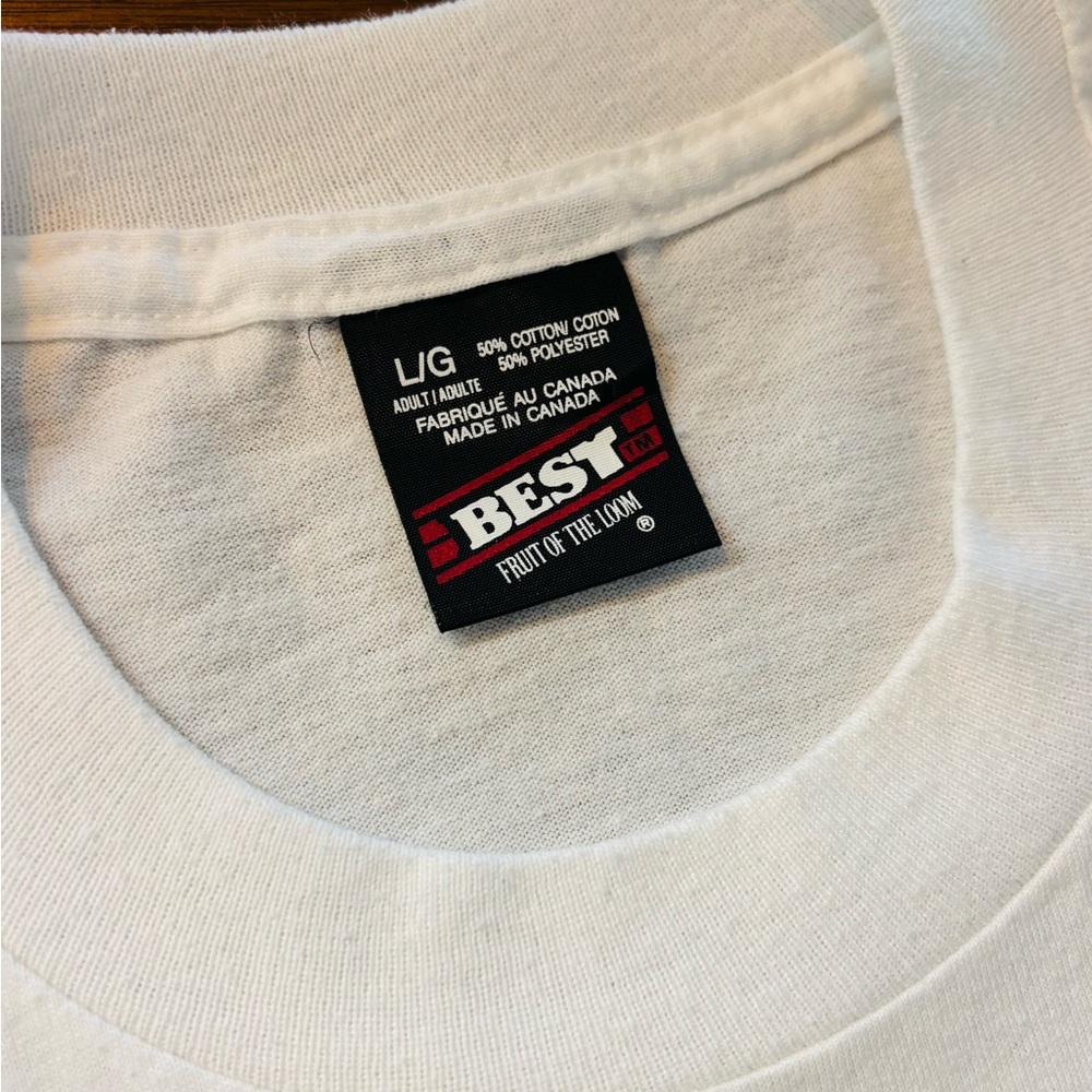 VTG Best Fruit of the Loom-White Graphic T-Shirt with Bingo Design - Picture 5 of 5